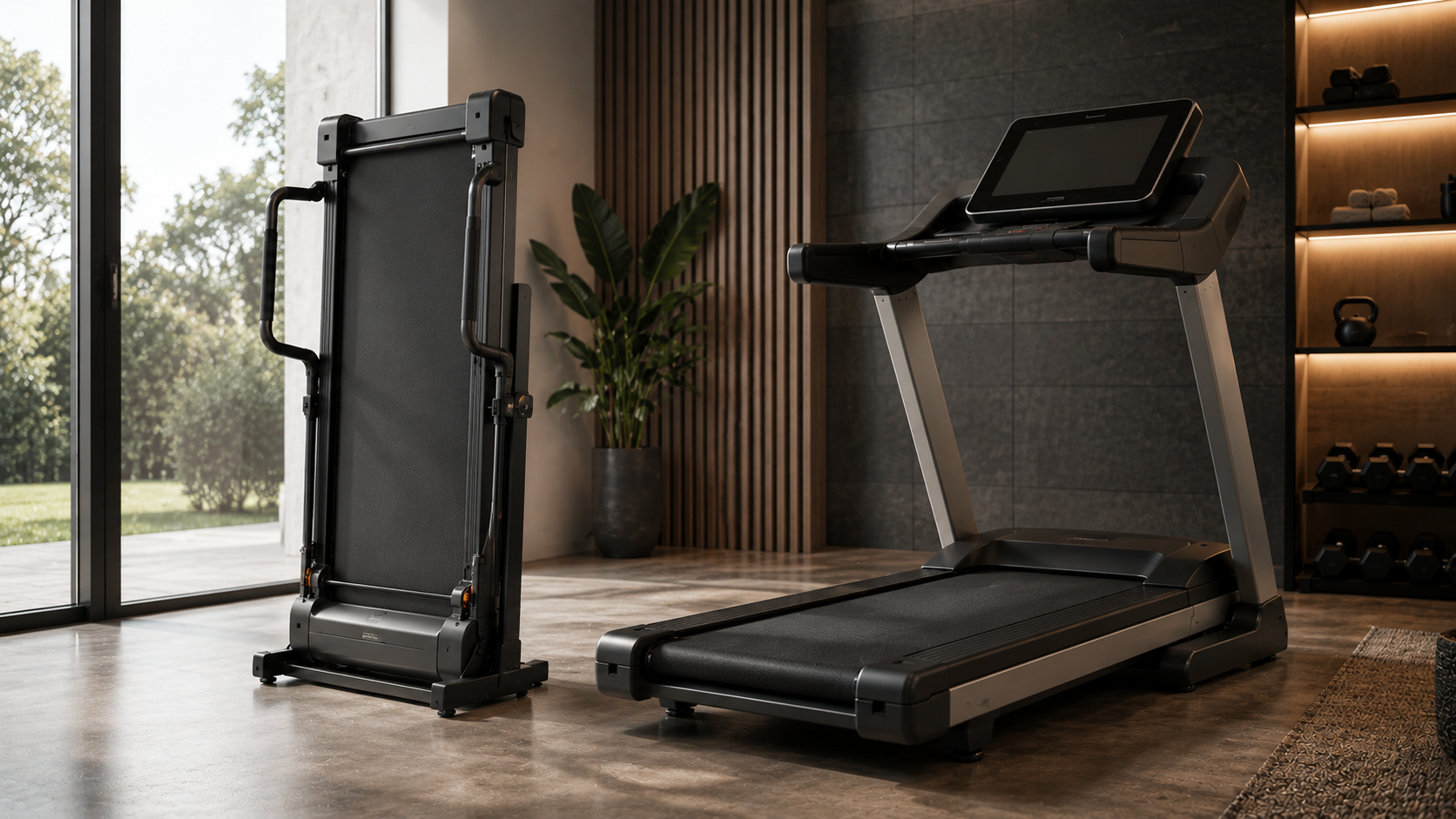 Comparación entre una cinta de correr plegable y una cinta fija para entrenar en casa